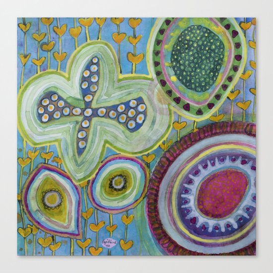 Peaceful Heartfelt Flower Power Canvas Print