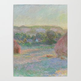 Stacks of Wheat, End of Summer (1890–1891) by Claude Monet Poster