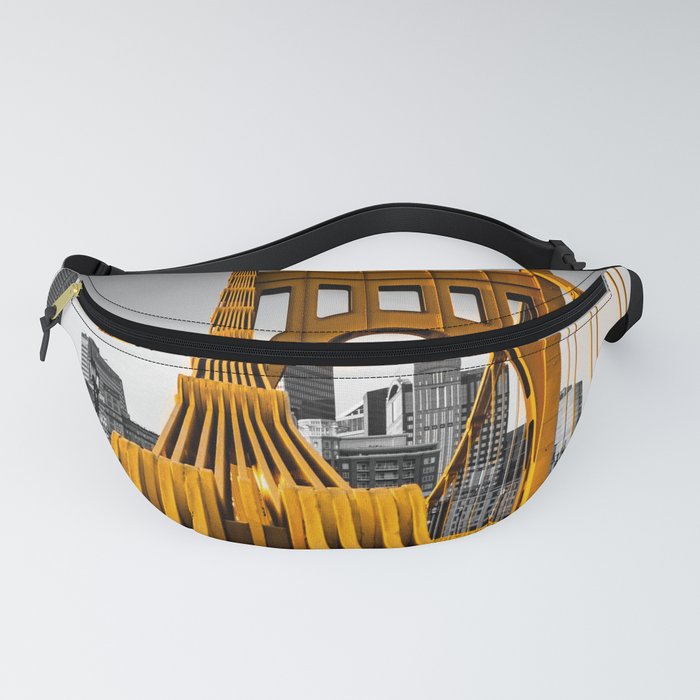 Pittsburgh Pennsylvania City Skyline Bridge Photography Print Fanny Pack