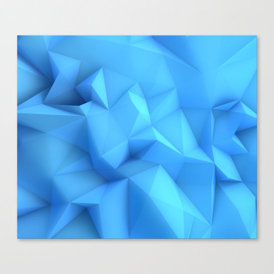 Pale Blue Geometric / Pale Blue Crystal / Geometric Pattern, Abstract Pattern, abstract ocean waves Canvas Print