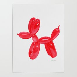 Balloon Dog Red  Poster