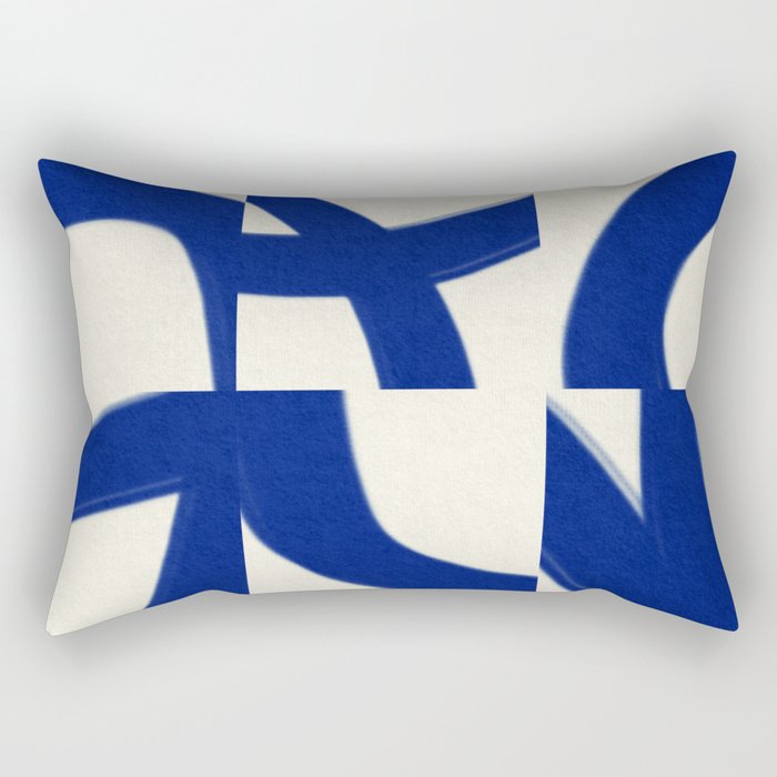 Abstract blue pattern Rectangular Pillow