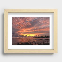 Poipu Sunset 1 Recessed Framed Print