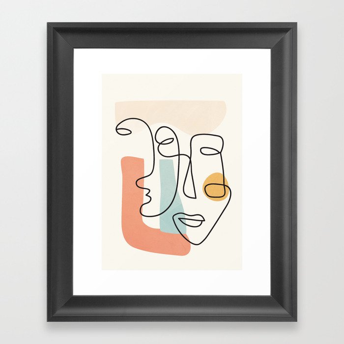 Abstract Faces 31 Framed Art Print