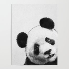 peekaboo panda Poster