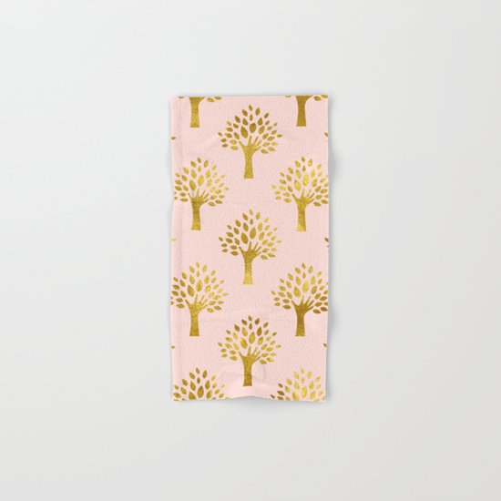 Pink Gold Foil 02 Hand & Bath Towel