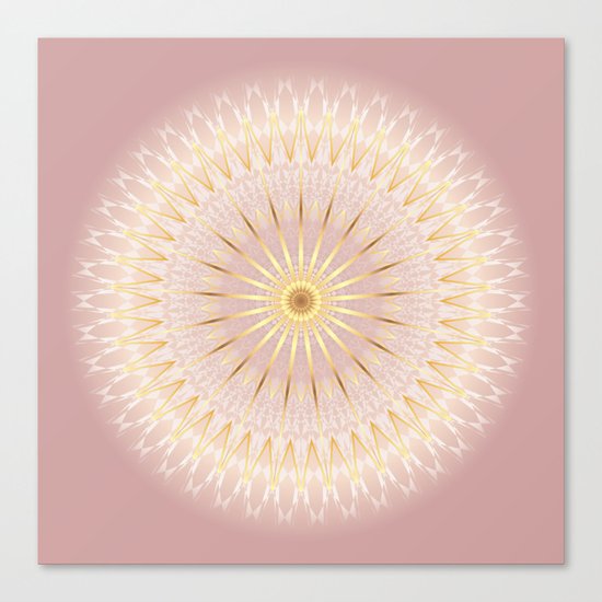 Rose Gold Mandala Canvas Print