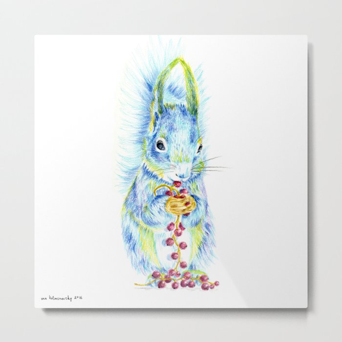 Forest Animals series - Squirrel Metal Print