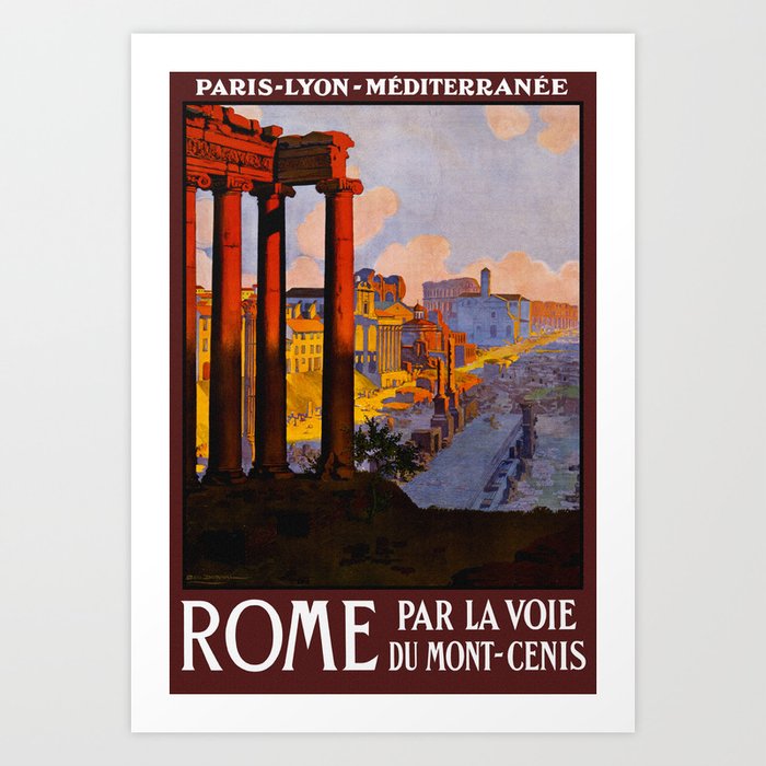 Vintage Rome Italy Travel Art Print