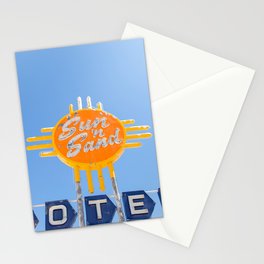 Sun n Sand Motel - Route 66 Travel Photography Stationery Card