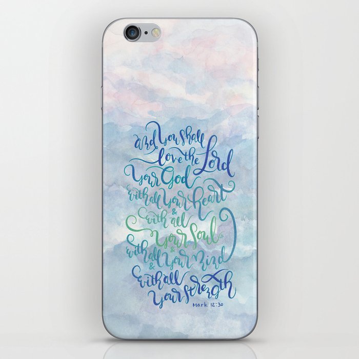 You Shall Love The Lord - Mark 12:30 / sunset iPhone Skin