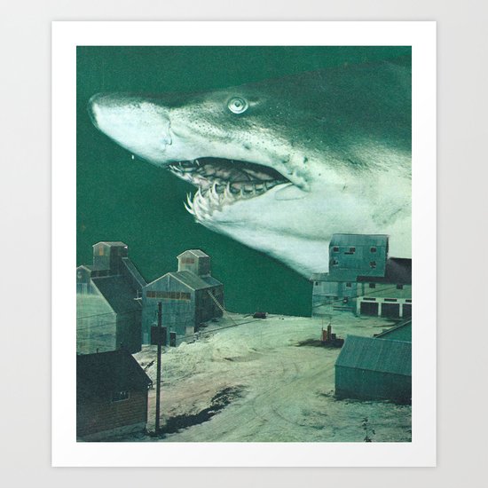La notte degli squali volanti Art Print