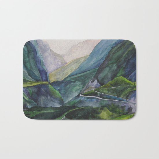 Green landscape Bath Mat