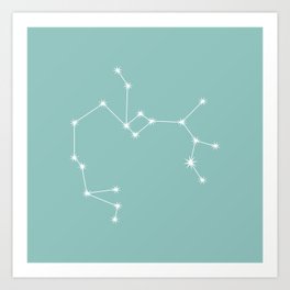 SAGITTARIUS Turquoise Green – Zodiac Astrology Star Constellation Art Print