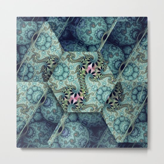 Amazing patterns in cubes and orbs Metal Print