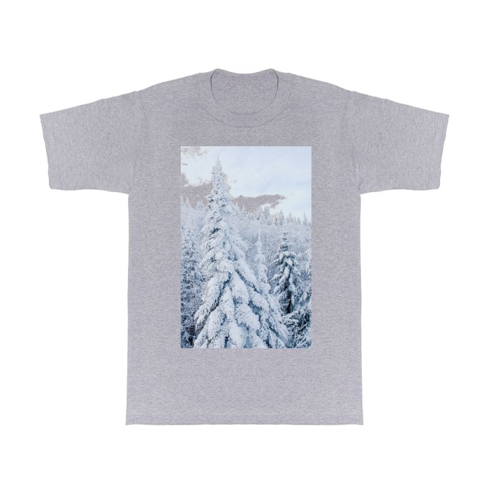 Snow covered forest T Shirt
