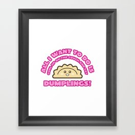 Dumpling Curl Framed Art Print