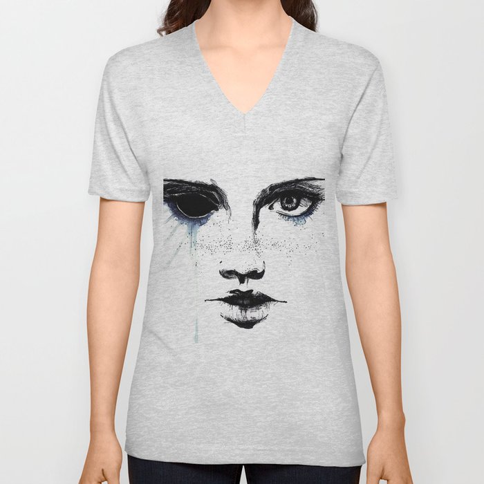 Awake - Face No.1 V Neck T Shirt