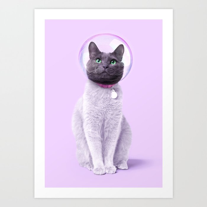 SPACE CAT Art Print