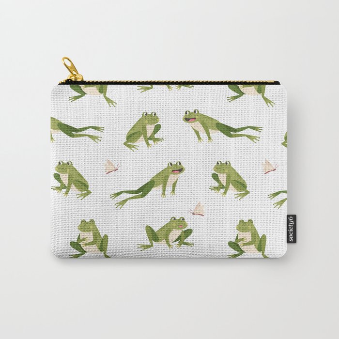 Frogs Pattern Carry-All Pouch