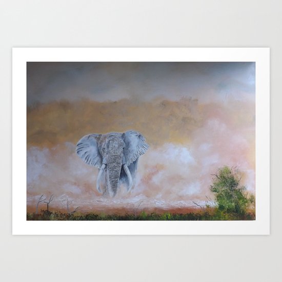 Kicking up Dust Art Print