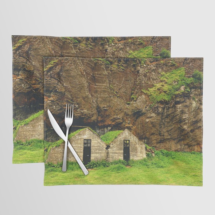 Turf Houses | Iceland Travel Photography Placemat