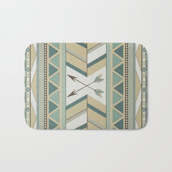 Aztec Pattern Arrows Bath Mat