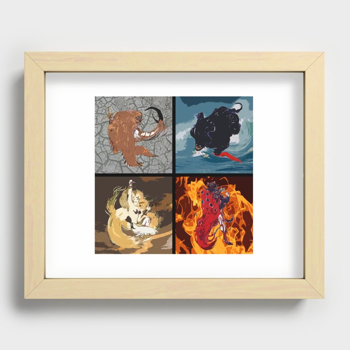 The Elemental Fiends Recessed Framed Print
