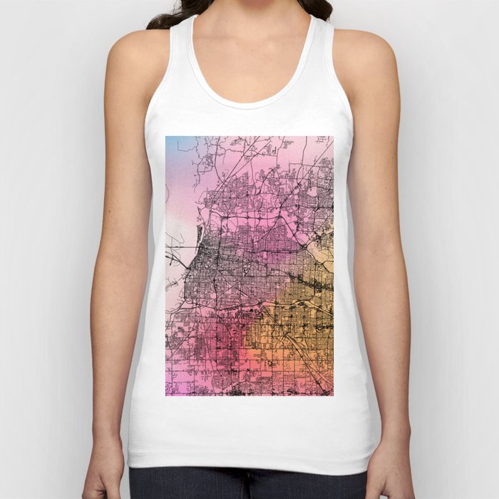 Colorful Memphis City Map Tank Top