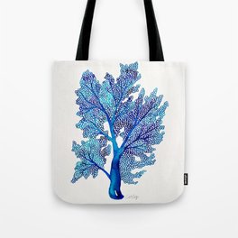 Sea Fan Coral – Blue Ombré Tote Bag