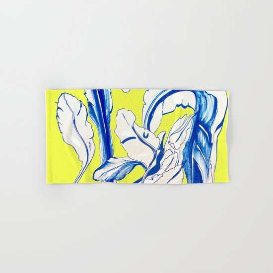 Plant in Blue Marker - Leaf of Life Miracle Leaf - Yellow Hand & Bath Towel