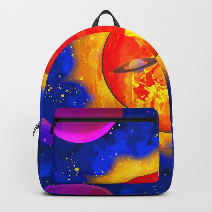 Sun and Planets Night Sky by Katie Stern Backpack