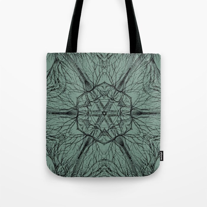 Mysterious trees - green Tote Bag