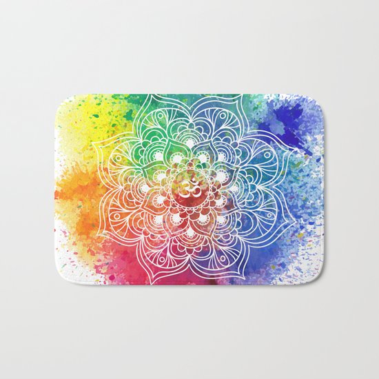 Multicolor mandala Bath Mat
