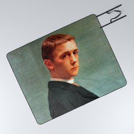 Self-portrait at 20_Felix_Valloton(1865-1925) Picnic Blanket