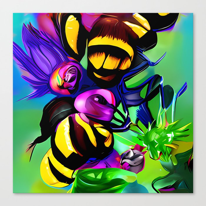 Abstract AI Generative art - Pollinate 2 Canvas Print