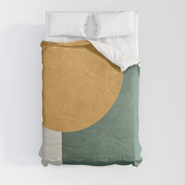 Halfmoon Colorblock 2 - Gold Green  Comforter