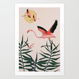 yes a flamingo baby! Art Print | Drawing 
