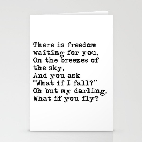 What if you fly? Vintage typewritten Stationery Cards