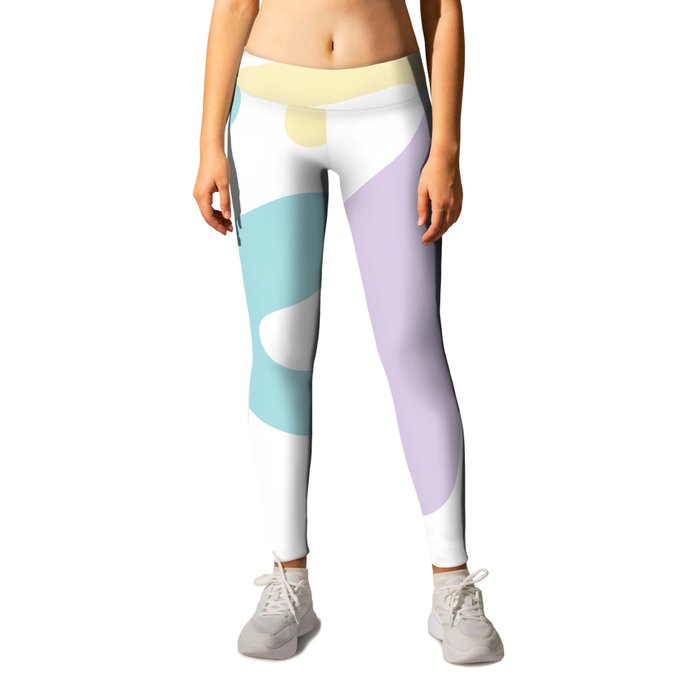 24 Abstract Shapes Pastel Background 220729 Valourine Design Leggings
