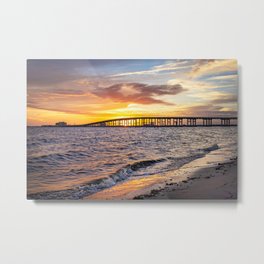 Coastal Gulf Sunset Metal Print