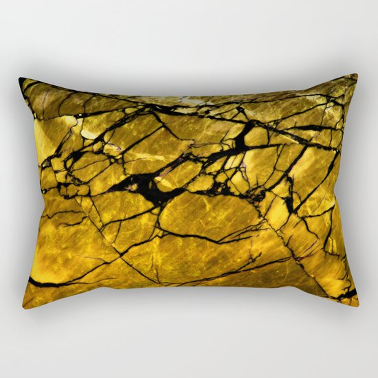 Gold Labradorite Crystal Rectangular Pillow