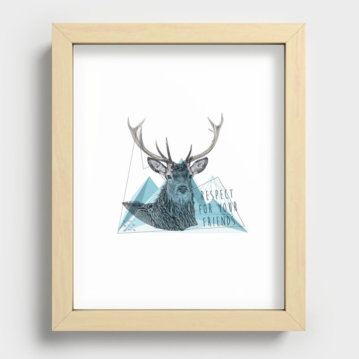 deer Recessed Framed Print
