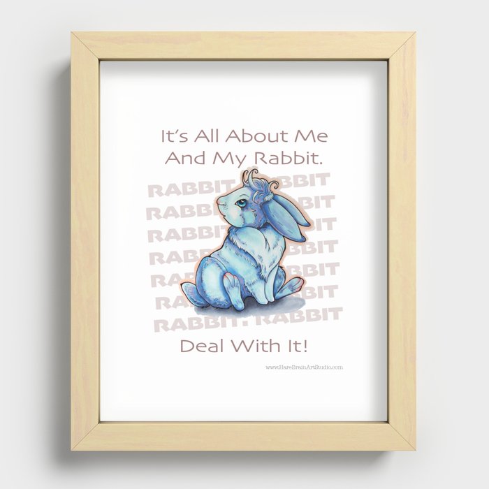 Me and My Rabbit Recessed Framed Print