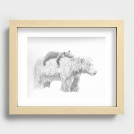 Mama and Cub Recessed Framed Print