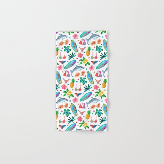 Dotty Summer Beach Pattern Hand & Bath Towel