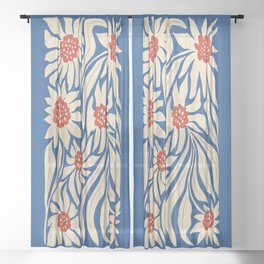 Paris: Flower Market Summer Color Series 01 Sheer Curtain
