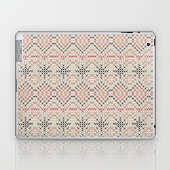 Christmas Pattern Knitted Stitch Snowflake Diamond Laptop & iPad Skin