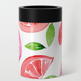 Watercolor grapefruit - pink Can Cooler