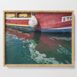 The Harbour Series - Boat and Reflections Serving Tray